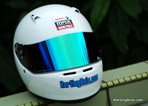 FM-V Green Visor on Arai SK-5 Helmet